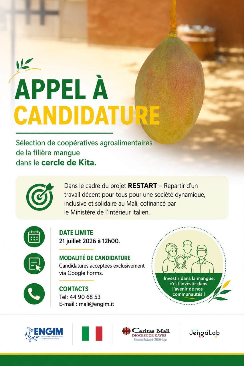 Appel à candidature sélection de coopératives agroalimentaires de la filière mangue